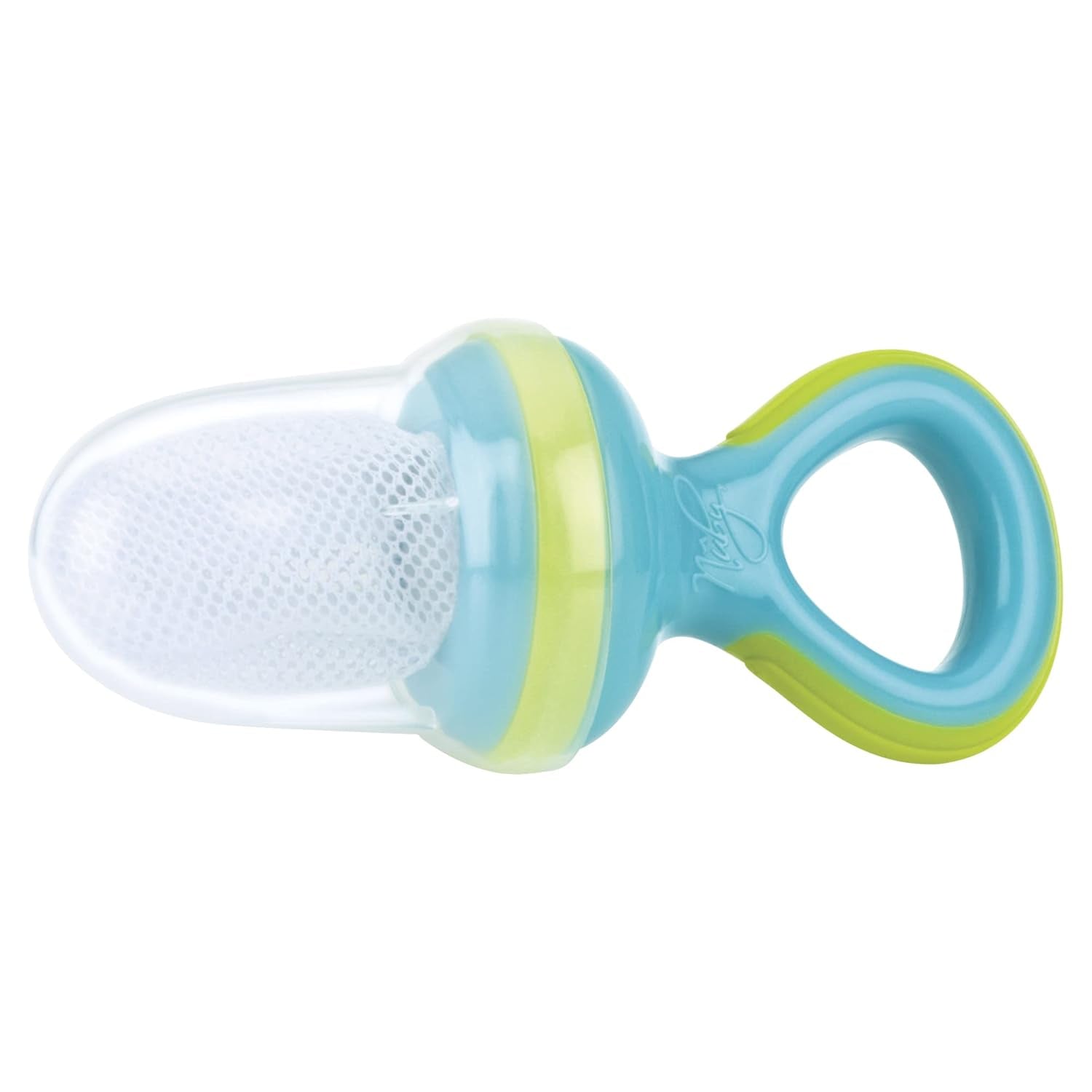 Nuby - Hrănitor de fructe Nibbler cu capac de protecție, roșu