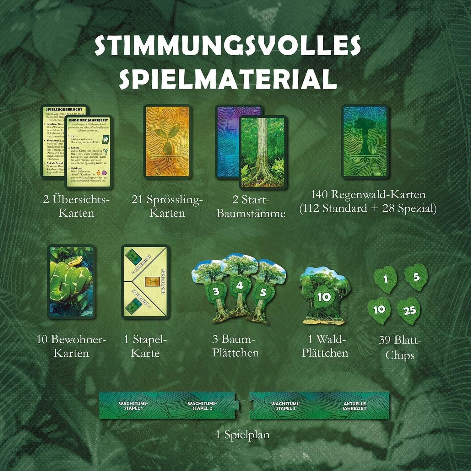 Kosmos 682194 Vârfuri de copaci, Sub coronamentul pădurii tropicale, Joc pentru doi jucători, Joc de petrecere, Joc de societate pentru vârste de 10 ani și peste despre pădurea tropicală, copaci, plante și animale