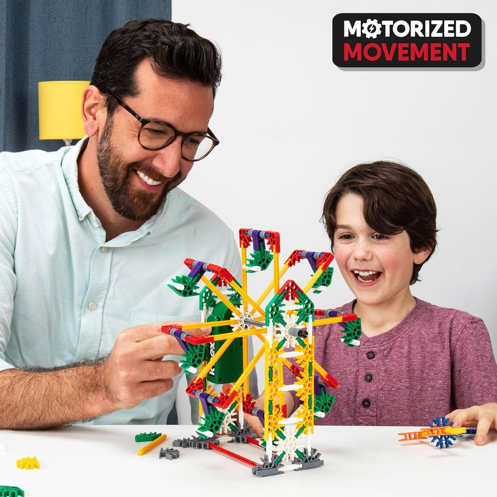 Basic Fun K'Nex Imagine Power and Play Motorisiertes Bauset, Lernspielzeug für Kinder, 529-teiliges STEM-Lernset, Ingenieurwesen für Kinder