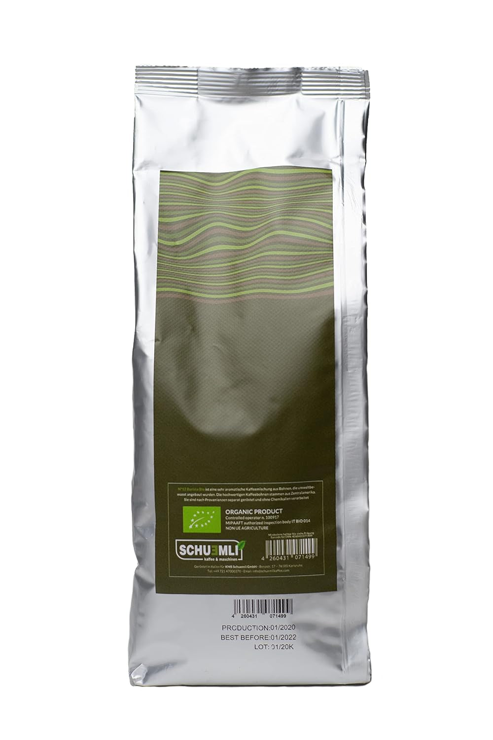 SCHUEMLI N° 12 Barista Organic - cafea Schümli rafinată în boabe întregi, prăjită pe termen lung, 1 kg