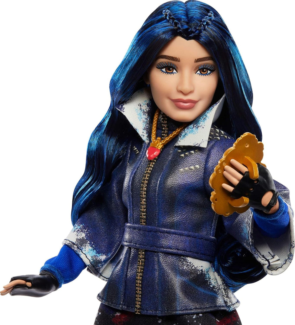 Mattel Los Decendientes, muñeca Evie, la Isla de los Perdidos, décimo Aniversario, conjunto, accesorii și articulații Flexibles, inspirație în film, JFG75
