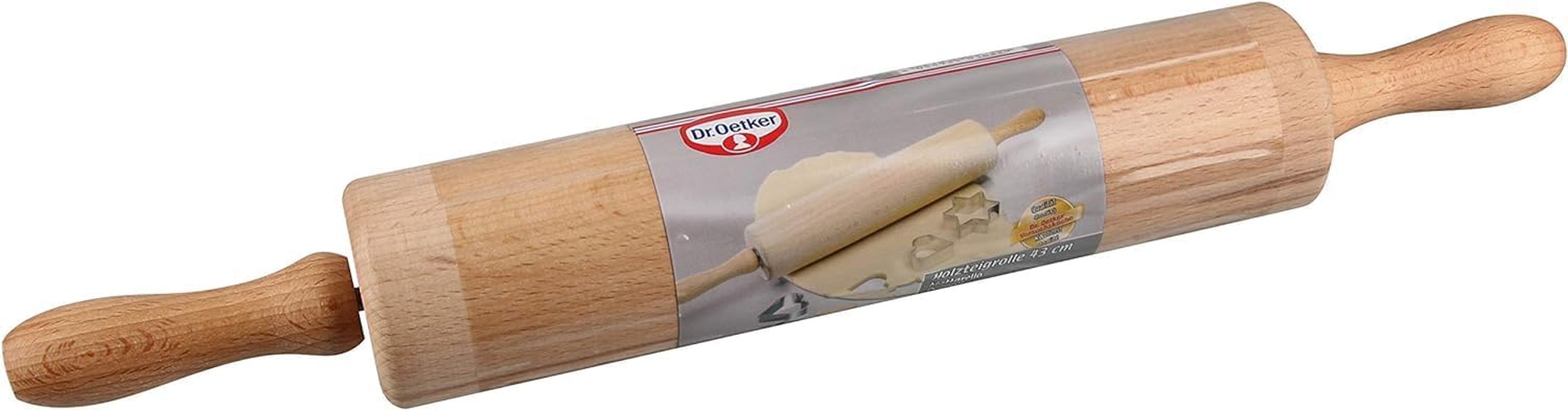 Sucitor profesional din lemn Dr. Oetker – Lemn de fag de înaltă calitate, mâner ergonomic, 440x60x60 mm, garanție 2 ani, maro lemn