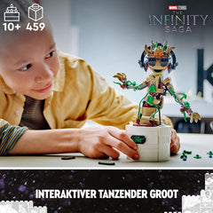 LEGO | Marvel Tanzender Groot - Animierte Minifigur eines Charakters aus Guardians of the Galaxy - Interaktives Spielset - Kreatives Spielzeug - Superhelden Geschenk für Jungen und Mädchen - 76297