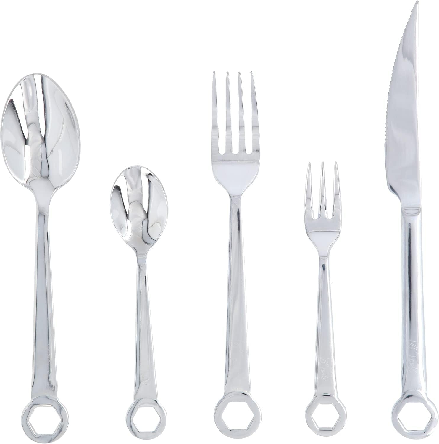 Set tacâmuri 5 piese, oțel inoxidabil Bucatarie Naty Shop