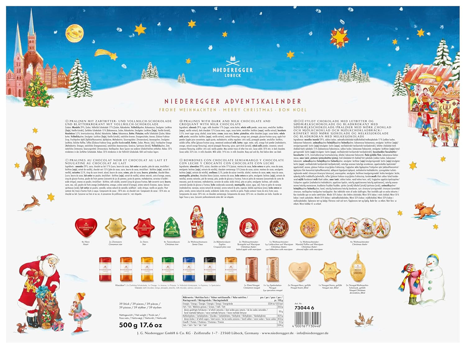 Calendar de Advent Niederegger Carusel 500g