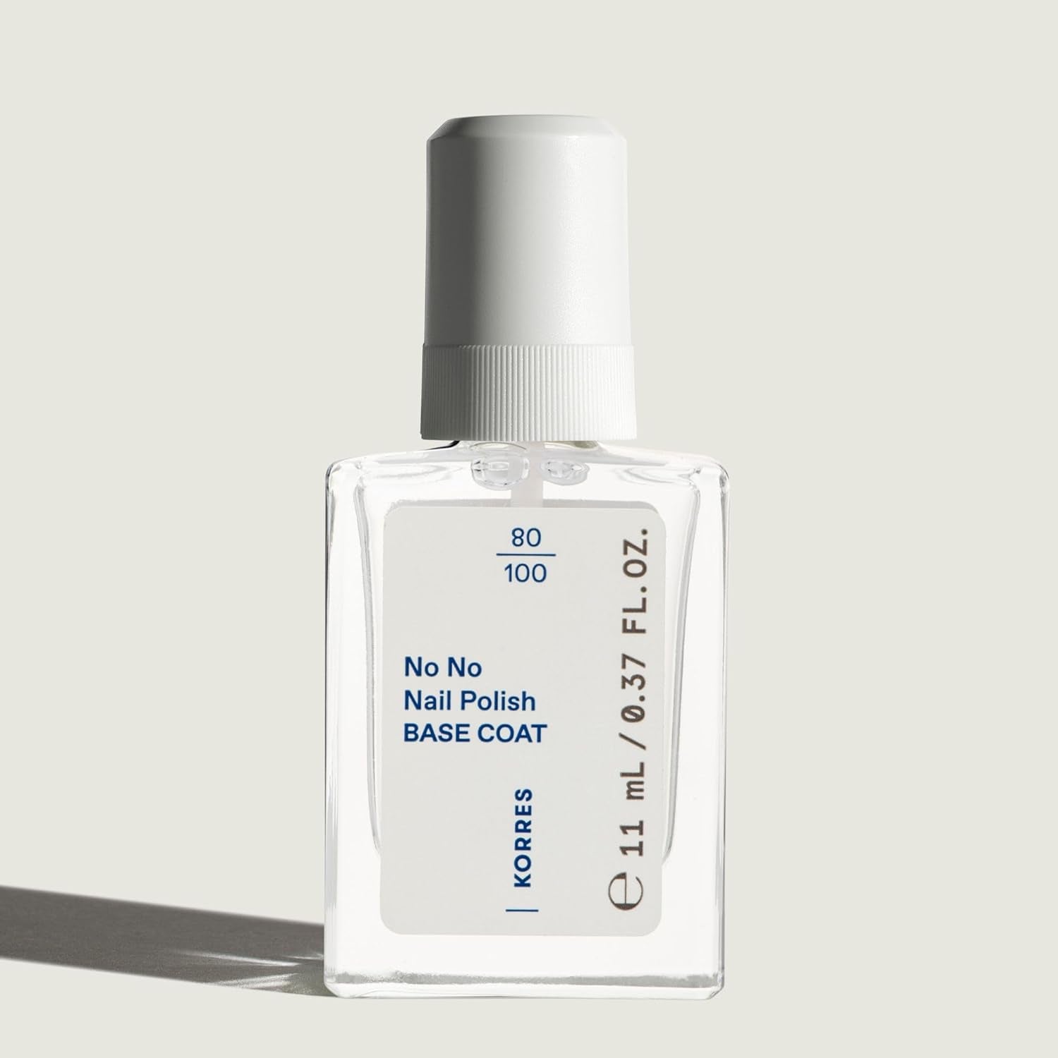 Bază de ojă KORRES No No - bază vegană 10% fără eliberare, pentru o culoare de lungă durată, rezistentă la ciobire, 11 ml - unghii îngrijite natural, fără substanțe nocive