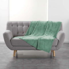 Douceur D'Intérieur, flanel pătură, 125 X 150 Cm, salvie, flanel Plapumi si pilote Naty Shop