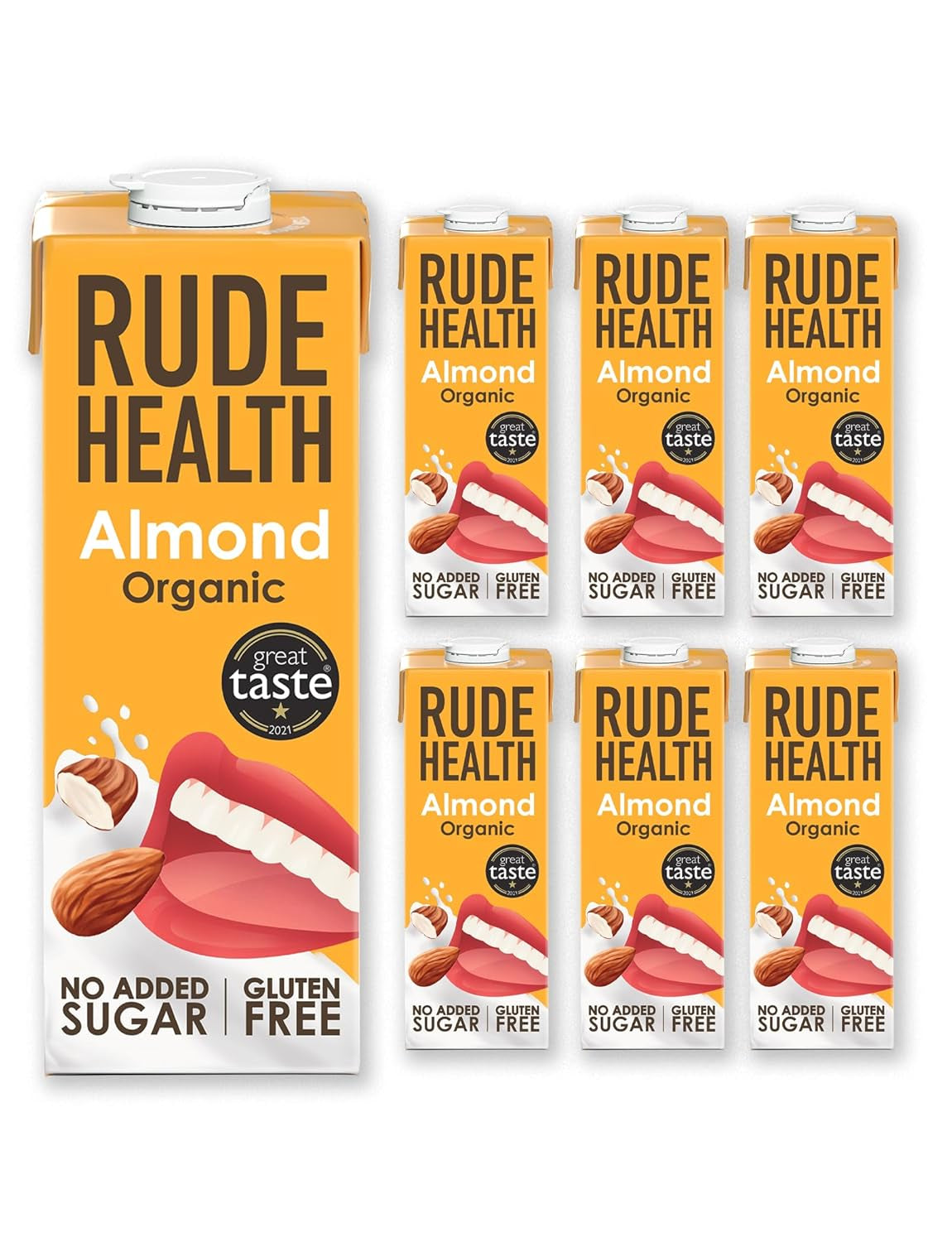 Rude Health 6 x 1 Liter Bio-Cashew-Drink, 100% natürliches Bio-Getränk, glutenfrei, ungesüßt, preisgekrönt, gesund & vegan, 100% recycelbare Verpackung