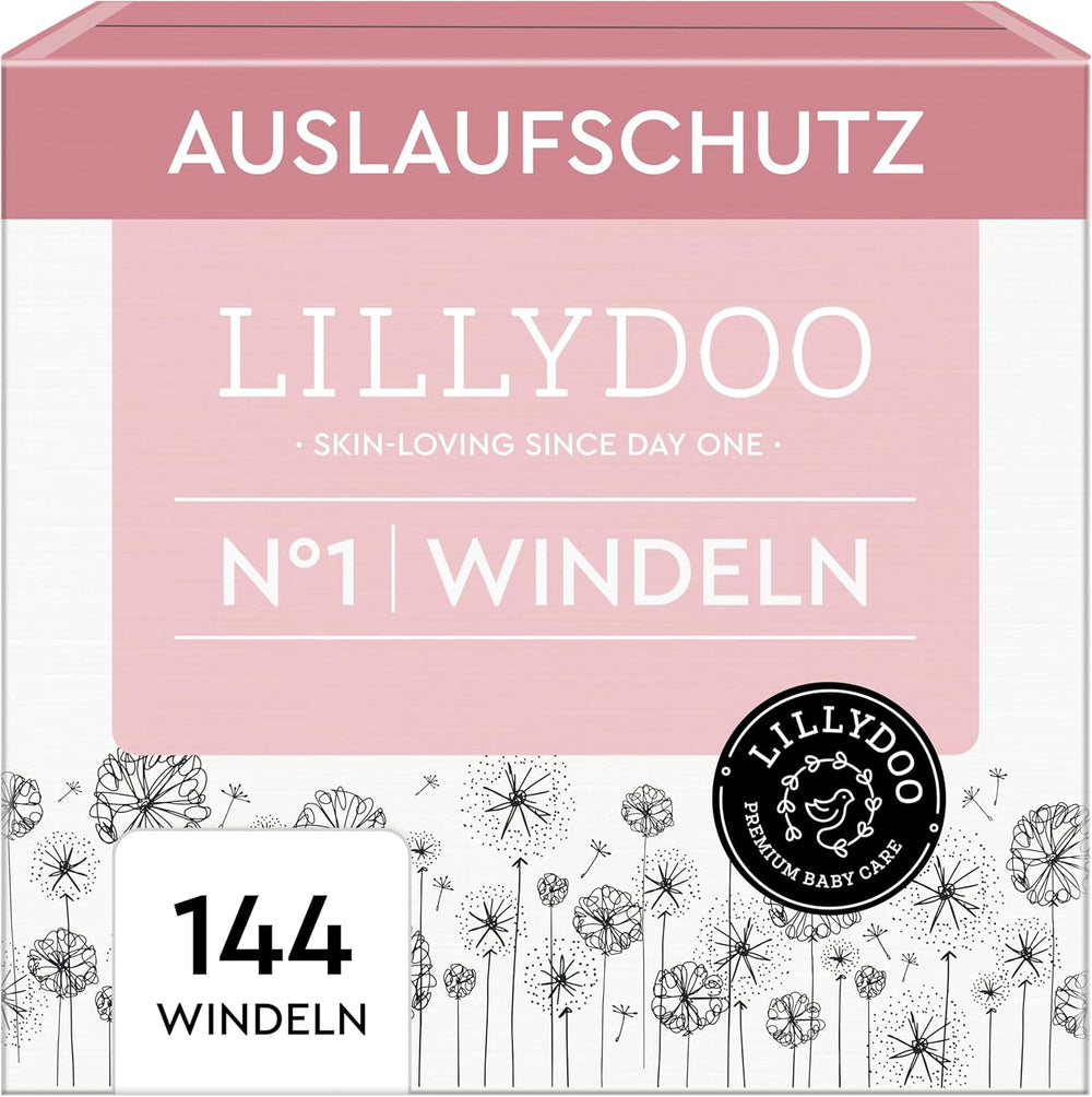 Scutece pentru bebeluși LILLYDOO prietenoase cu pielea - Mărimea 3 (6-10 kg), 29 de bucăți, protecție fiabilă împotriva scurgerilor, moi, fără parfum și fără loțiune pentru pielea sensibilă, testate dermatologic