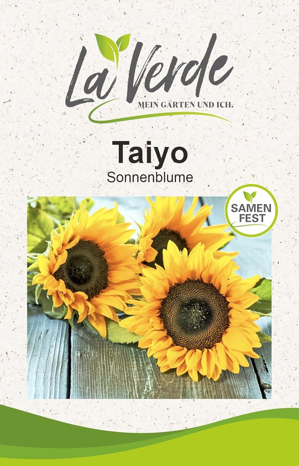 La Verde MEIN GARTEN UND ICH. Orange Sun Sonnenblumen Samen Für Ca. 30 Pflanzen, Gefüllte Orange Blüten, Eintriebig Und Schnittgeeignet, Blumensamen Ohne Gentechnik