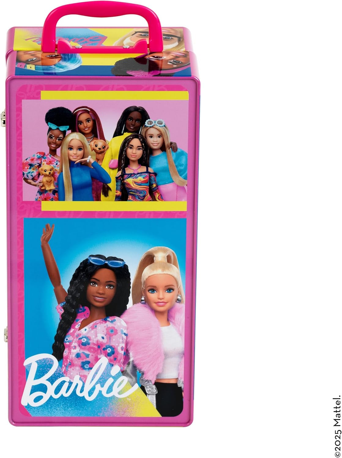 Theo Klein 5801 Barbie Schrankkoffer Kleiderstangen und Fächern, Spielzeug für Kinder ab 3 Jahren, inkl. Zubehör, Multicolor