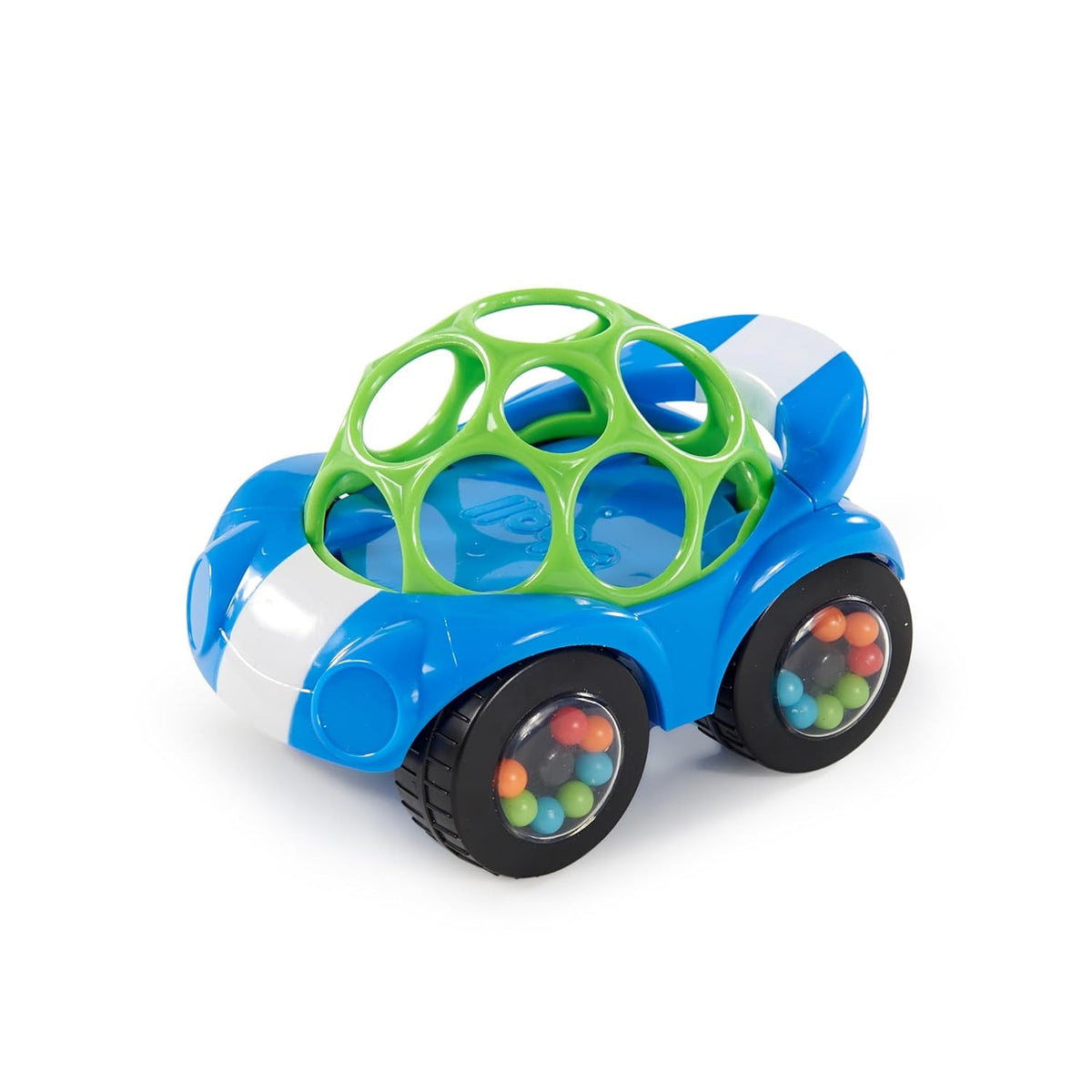 Bright Starts, Oball, mașină de jucărie cu zornăitor, verde-albastru Jucarii Bebe Naty Shop Titlu implicit