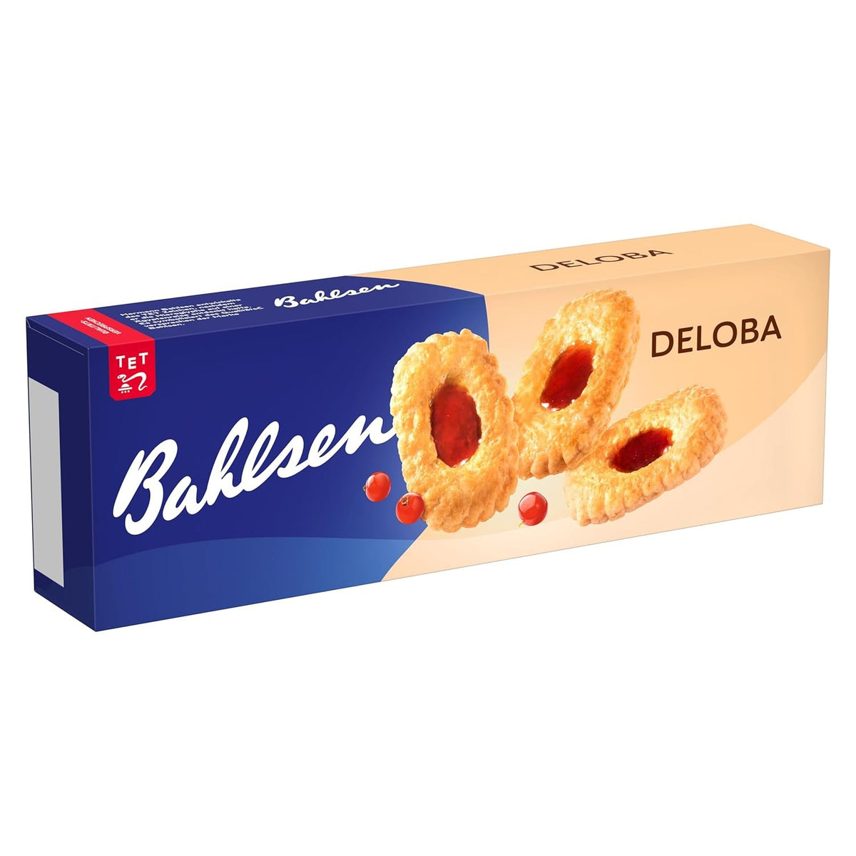 Bahlsen Deloba - 1 Pachet - Foietaj cu Umplutură de Coacăze Negre și Cireșe (1 x 100g)