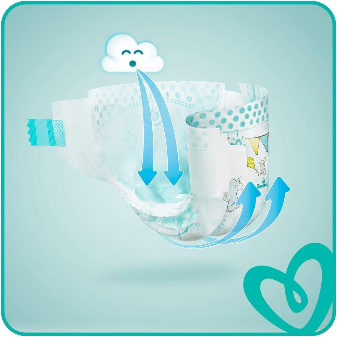 Scutece Pampers 81657566 Baby-Dry Pants, albe