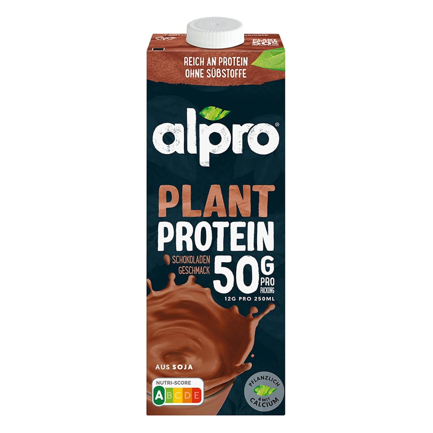 Alpro Sojadrink, Vanillegeschmack, Pflanzlicher Drink, Vegan, Laktosefrei, Glutenfrei, UHT, 15x250ml, 15er Pack