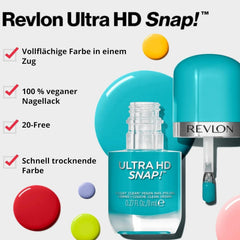 Oja Revlon Ultra HD SNAP!, culoare lucioasă pentru unghii, formulă 100% vegană, nu necesită bază sau top coat, 033 Grounded, 8 ml