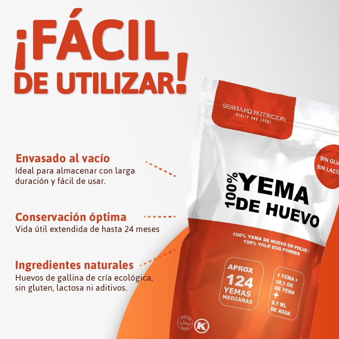 Serman Nutricion Bio Galben De Ou Pulbere - Fara Gluten Fara Lactoză