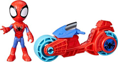 SPIDEY and HIS AMAZING FRIENDS Marvel Spidey figura cu motocicleta, jucărie pentru băieți și fete cu vârsta de 3 ani și peste Action figures Naty Shop Titlu implicit