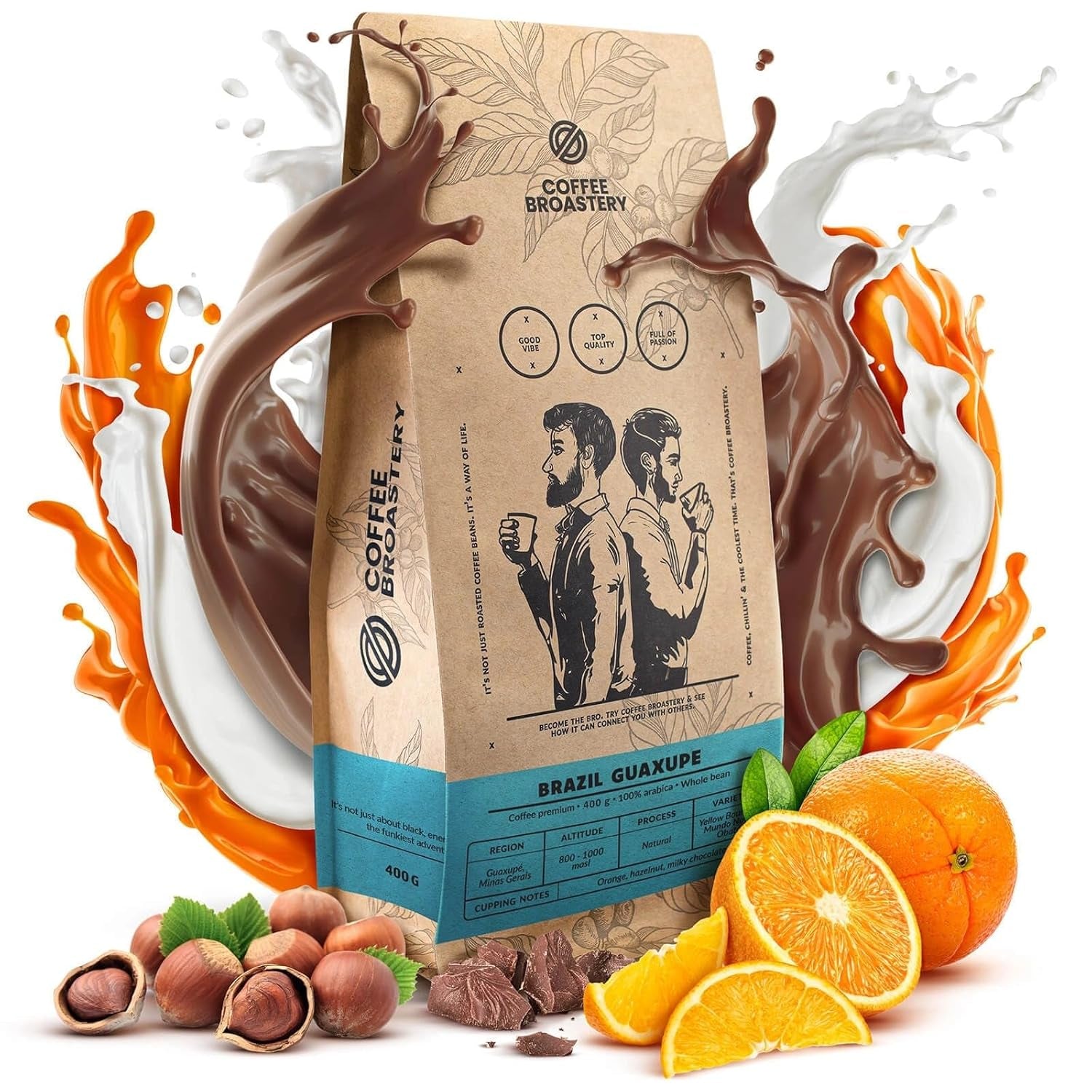 Set cadou – Selecție premium din Brazilia 3 x 400 g cu cană ceramică