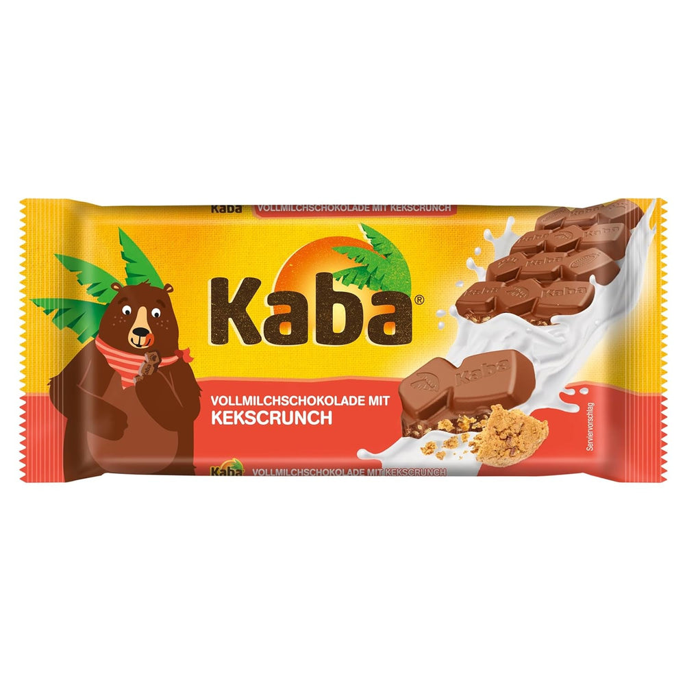 Ciocolată Kaba cu lapte integral și cremă de lapte, tabletă de ciocolată umplută, tabletă de 90 g, ciocolată care se topește în gură cu cremă ușoară de lapte și aromă originală Kaba