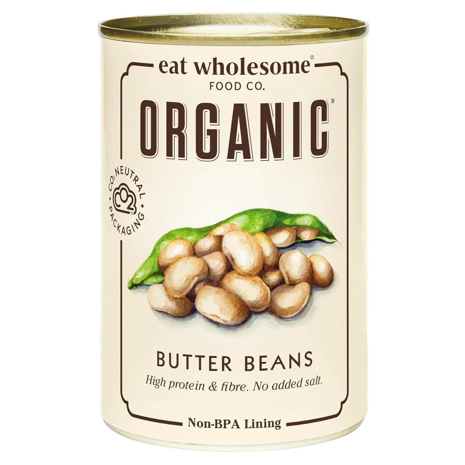 Năut organic Eat Wholesome, 400g (pachet de 12) - Gătit în apă, fără sare adăugată, 100% natural, sursă de proteine, vegan, căptușeală fără BPA și ambalaj neutru din punct de vedere al emisiilor de CO2