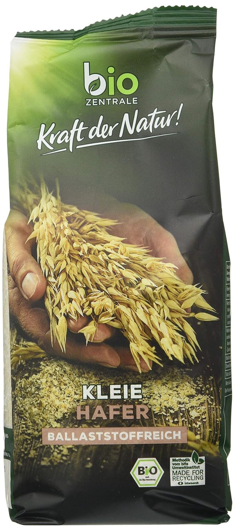 Tărâțe de ovăz organice biozentrale 1 kg | Pachet avantajos | Sursă de proteine bogată în fibre | Natural vegan | Din agricultura UE | Conținut scăzut de zahăr