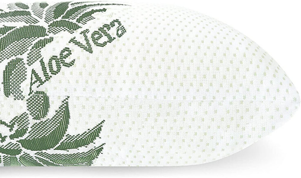 Mister Sandman Pernă ergonomică 40X80, pernă pentru gât cu față de pernă Aloe Vera, pernă Visco perfect potrivită pentru cei care dorm abdominal, cei care dorm pe spate și cei care dorm lateral, pernă cu spumă de memorie Perne ortopedice cervicale Naty Shop 2X capac Aloe Vera