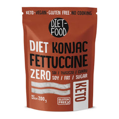 Tăiței Shirataki DIET-FOOD Tăiței Konjac cu conținut scăzut de carbohidrați, conținut scăzut de calorii, alimente vegane, fără grăsimi, fără soia, fără gluten, tăiței dietetici solubili în apă, conținut scăzut de calorii, 200 de grame