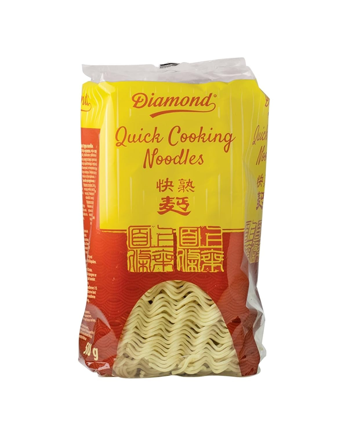 Tăiței DIAMOND cu gătire rapidă fără ou, tăiței rapizi din făină de grâu pentru wok și garnituri - 1 x 500 g
