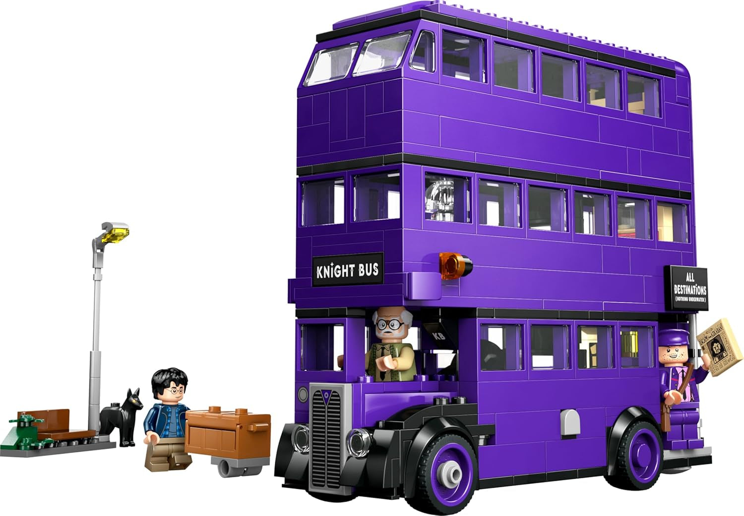 LEGO Harry Potter Abenteuer mit dem Fahrenden Ritter - Spielzeug aus der Zauberwelt mit 5 Minifiguren und Zubehör mit Zauberstäbe – Geschenk für Mädchen und Jungen ab 8 Jahren – 76446