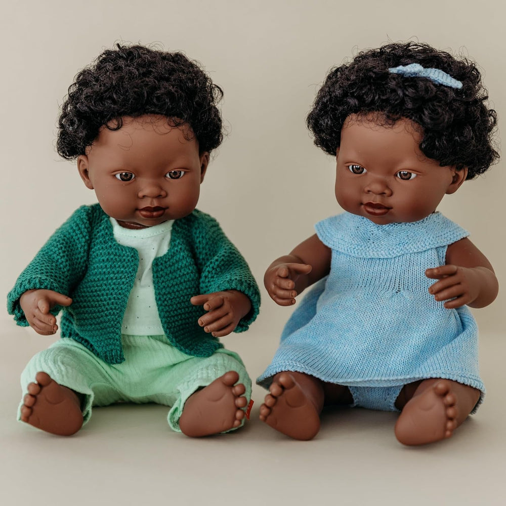 Miniland Babypuppe afrikanischer Junge 38cm-31053, Zufällig