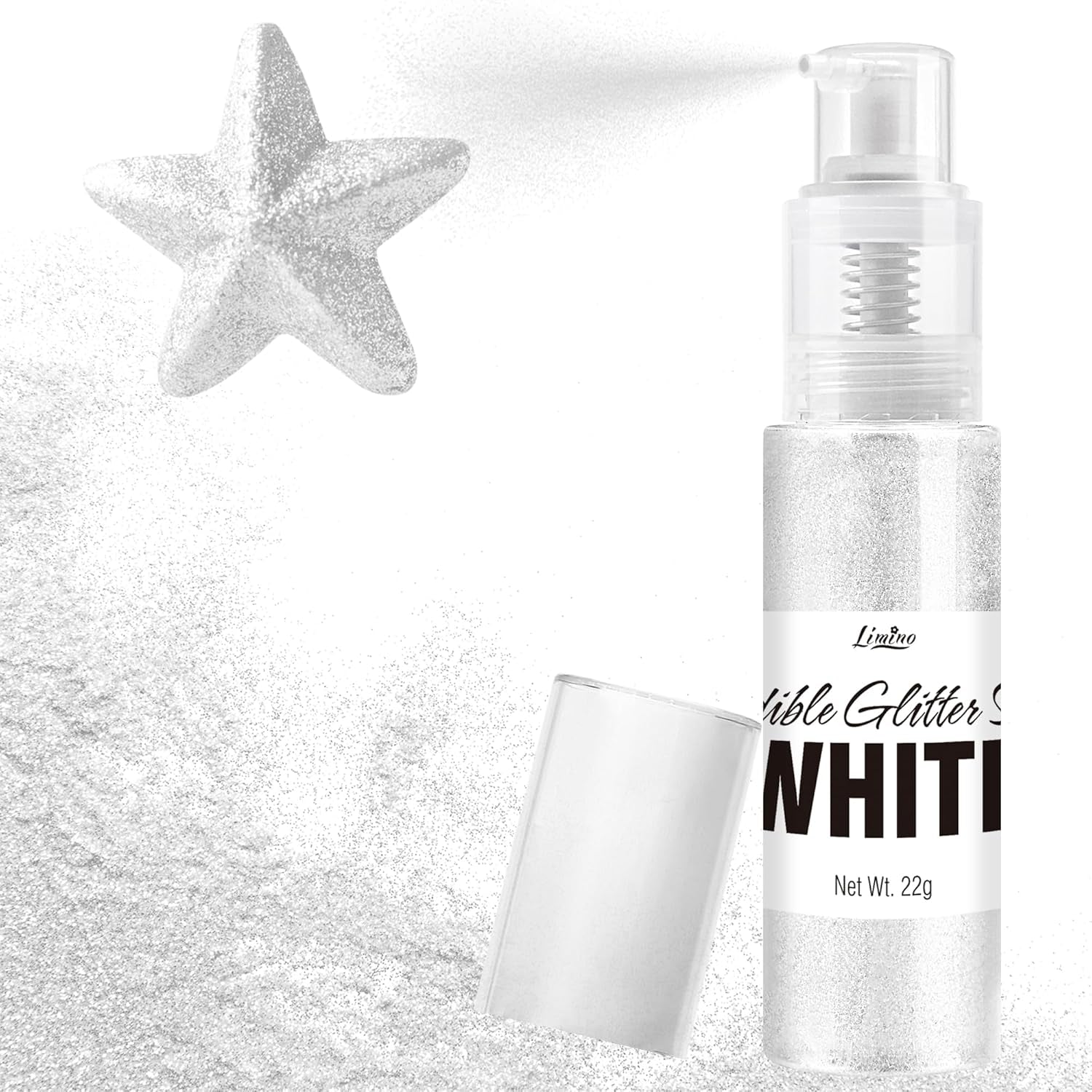 Spray cu sclipici comestibil - 22G sclipici alimentar, pudră cu sclipici comestibilă pentru băuturi, decorațiuni tort, macaroane - pudră cu sclipici colorant alimentar, sclipici comestibil pentru cocktailuri, brioșe (roz)