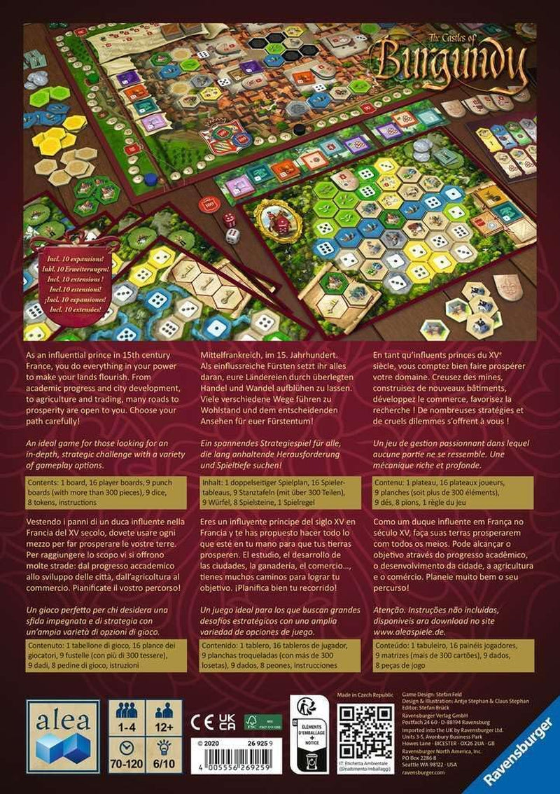 Ravensburger 26925 - Castelele din Burgundia, joc clasic de strategie pentru 2-4 jucători cu vârsta de la 10 ani în sus, Alea Games, expansiune