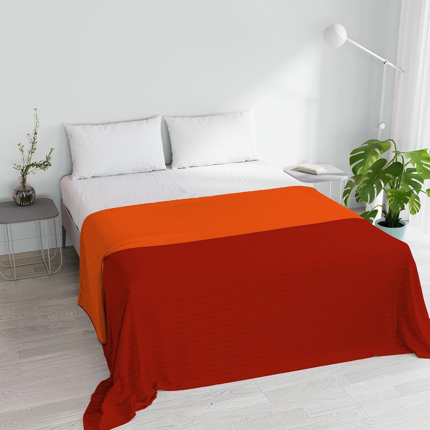 Plapumă de vară Summer din microfibră, portocaliu/rugină, pentru pat dublu 250 X 250 Cm Plapumi si pilote Naty Shop Portocaliu/rugină Matrimonial 250X250Cm