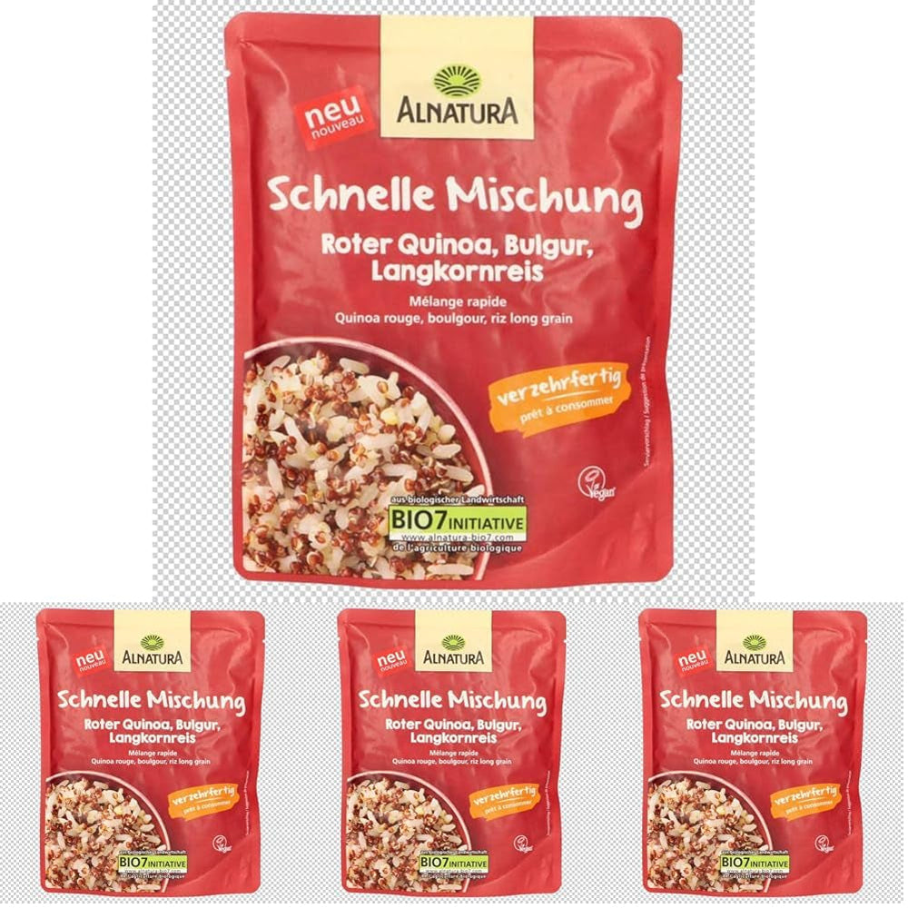 Mix rapid de quinoa roșie, bulgur, orez cu bob lung, 250 g