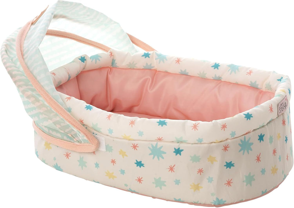 Stella Collection Weiches Babypuppenbett mit abnehmbarem Baldachin und Handy für 30,48 cm bis 38,1 cm Babypuppen, Klein