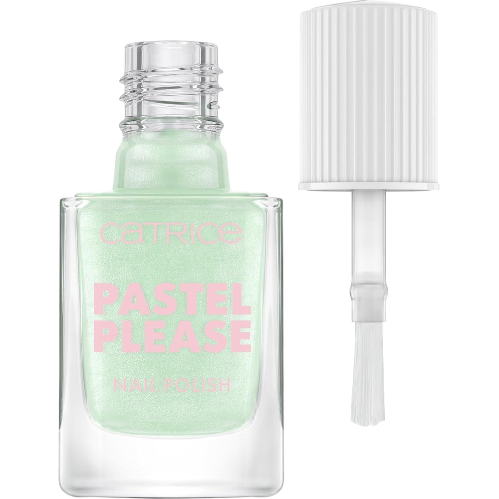 Oja Catrice Pastel Please 040 Mint Breeze, ojă strălucitoare verde deschis, colorată intens, foarte pigmentată, vegană, 10,5 ml
