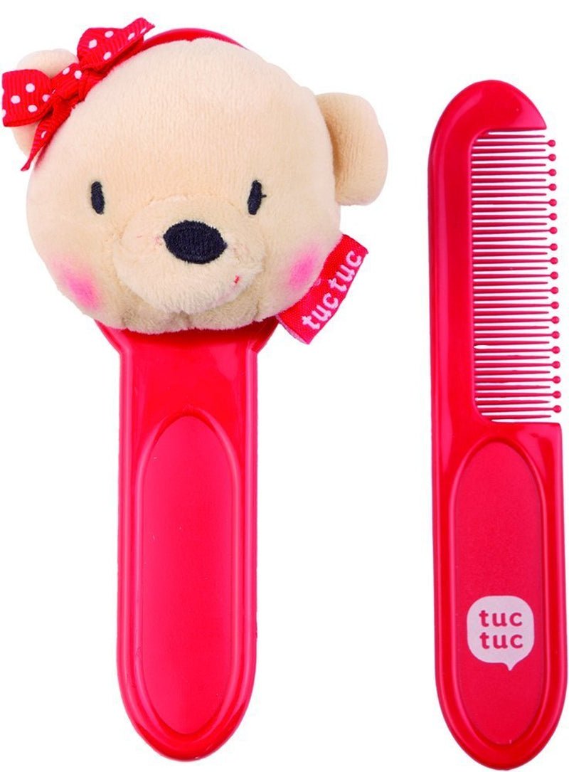 6525 Brush+comb fată Life In The Air, roșu Copii - Baie si Skincare Naty Shop Titlu implicit
