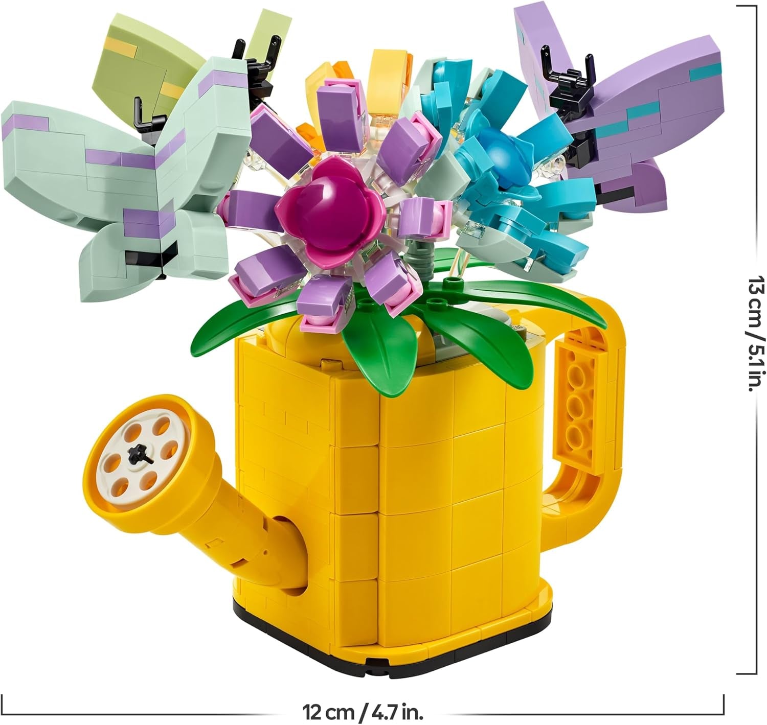 LEGO Creator 3in1 Flowers in Watering Can Toy to Welly Boot to 2 Birds on a Perch, Animals Set for Girls, Boys & Kids, with 3 Butterfly Toys, Makes a Great Desk Accessory, Nature Gift 31149