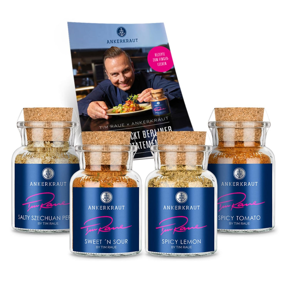 Ankerkraut Smoky Fries by Tim Raue, Mischung würzender Zutaten für Pommes Frites, Gourmet Pommes mit Rauch-Aroma, 145 g im Korkenglas