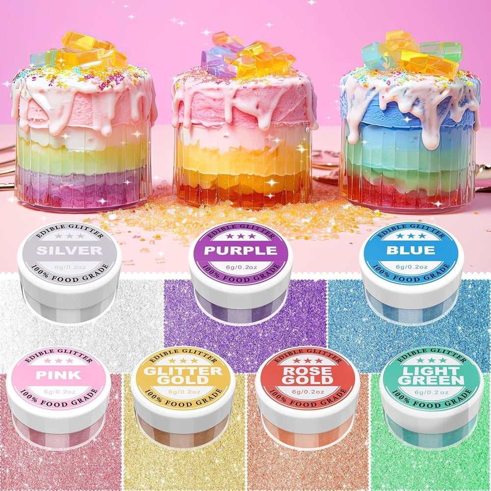 Sclipici comestibil - 6G colorant alimentar pudră pentru ciocolată, căpșuni, brioșe, prăjituri, fondant (violet)