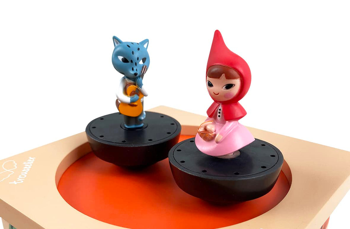 Trousselier - Scufița Roșie - Cutie muzicală dansantă - Cutie muzicală - Cadou ideal pentru naștere - 2 figurine detașabile - Ușor de manevrat - Muzica Primăvara de Vivaldi - Culoare Multicolor, S95095, mare Jucarii Bebe Naty Shop