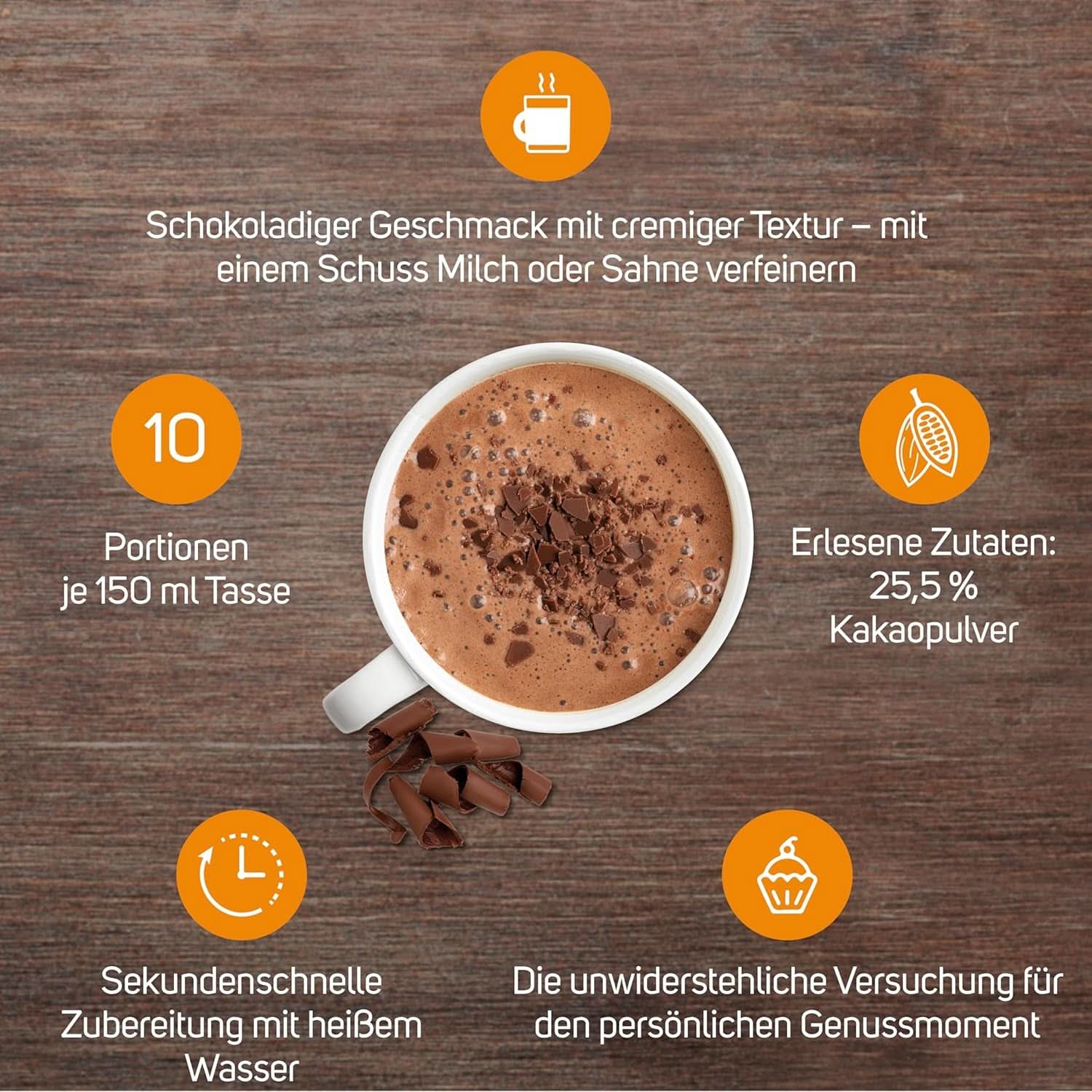 KRÜGER Family, Pudră de cacao pentru ciocolata calda, 8 cutii x 10 plicuri, 8 x 250 grame Cacao si Ciocolata Calda Naty Shop