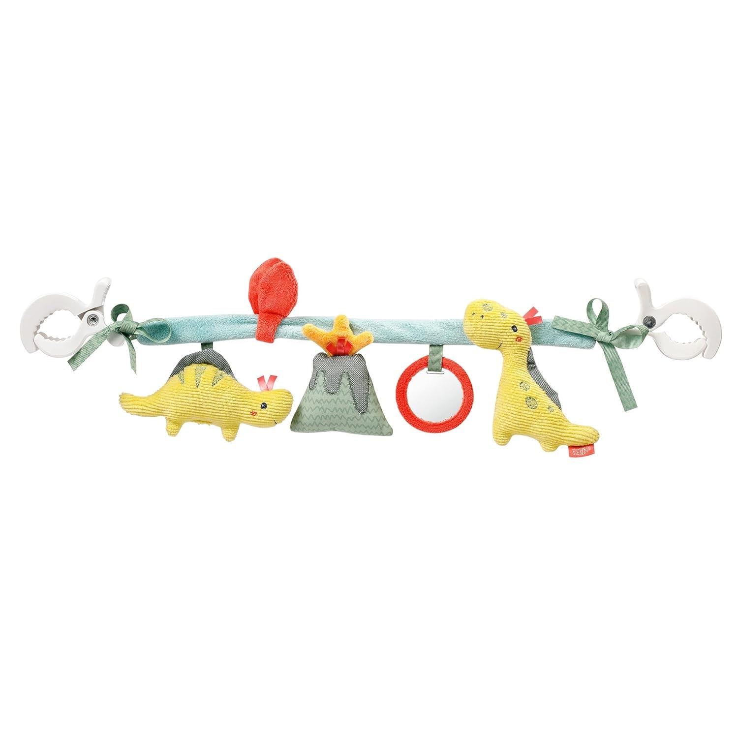 Fehn lanț mobil pentru copii Panda Baby Mobile - lanț mobil pentru copii cu figuri drăguțe - jucărie pentru copii pentru agățare flexibilă - jucărie pentru cărucior pentru bebeluși și copii mici de la 0+ luni Jucarii Bebe Naty Shop Dino fericit