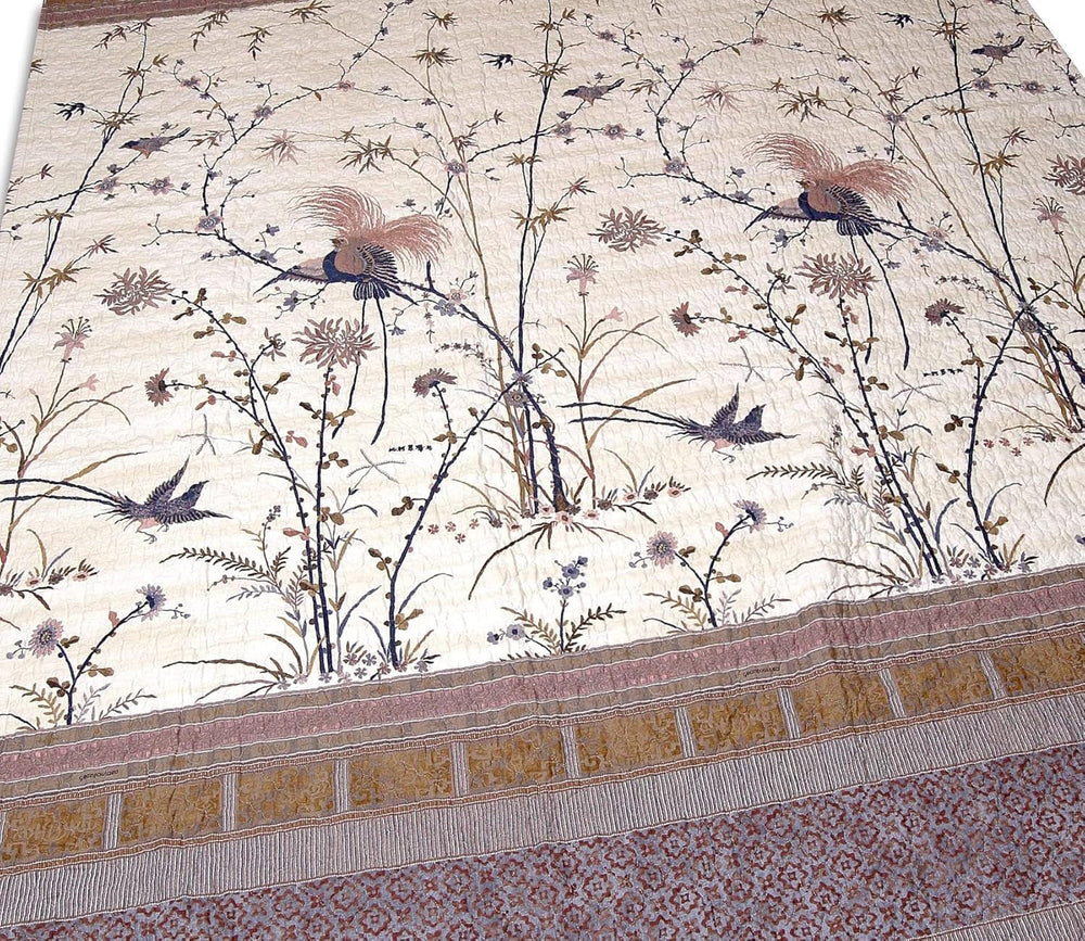 Cuvertură de pat Bassetti Fong, 100 57 fire per cm² / umplutură: 100% bumbac pur, crem, 220X255 cm Paturi si Cuverturi Bassetti
