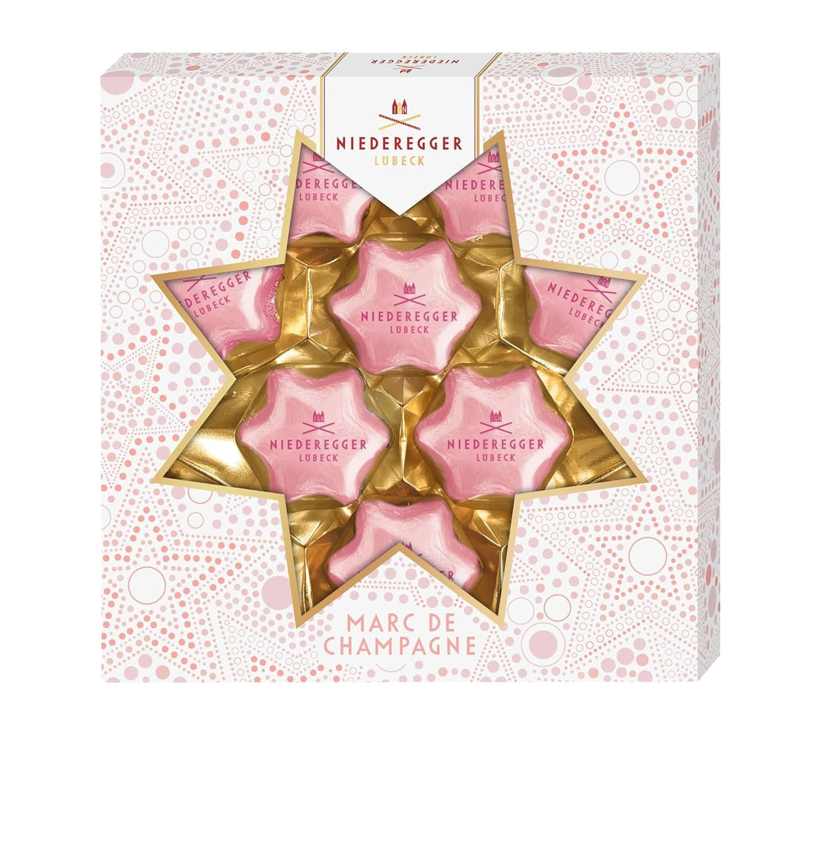 Niederegger Praline Stars Marc de Champagne 125g