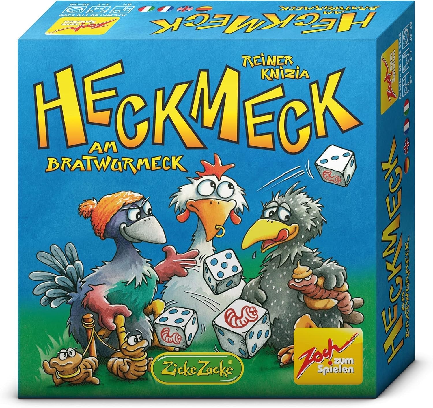 Zoch 601125200 – Heckmeck am Bratwurmeck – jocul turbulent de zaruri în popularul cadru cu pui pentru păsările inteligente care au mirosit viermele bratwurmeck, de la 8 ani