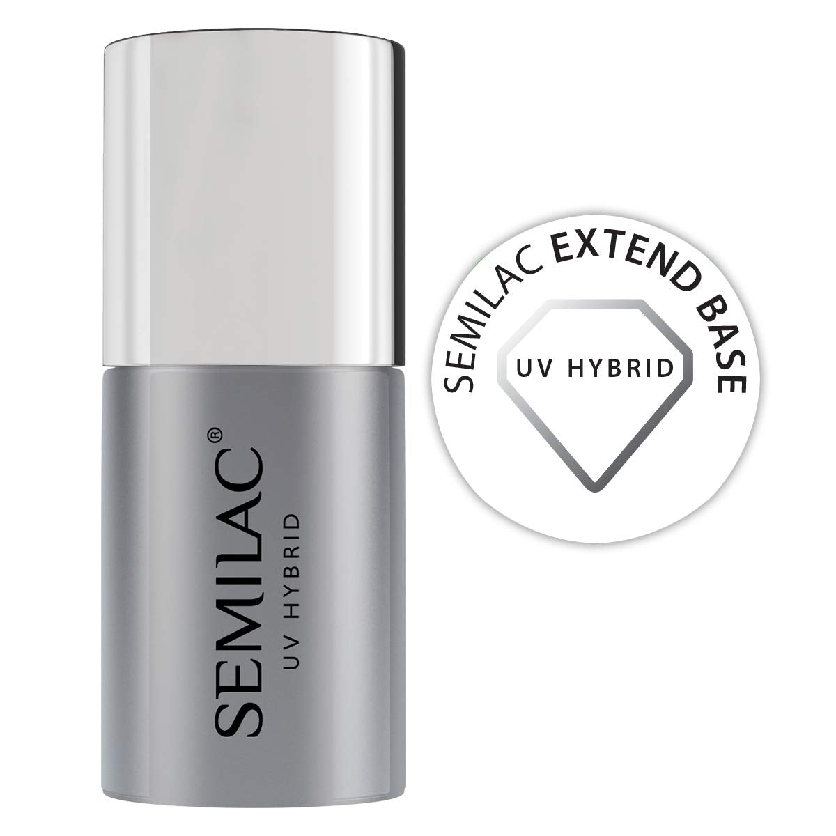 Bază de ojă UV Semilac Pure&Clean 7 ml – Bază hibridă autonivelantă pentru unghii sensibile