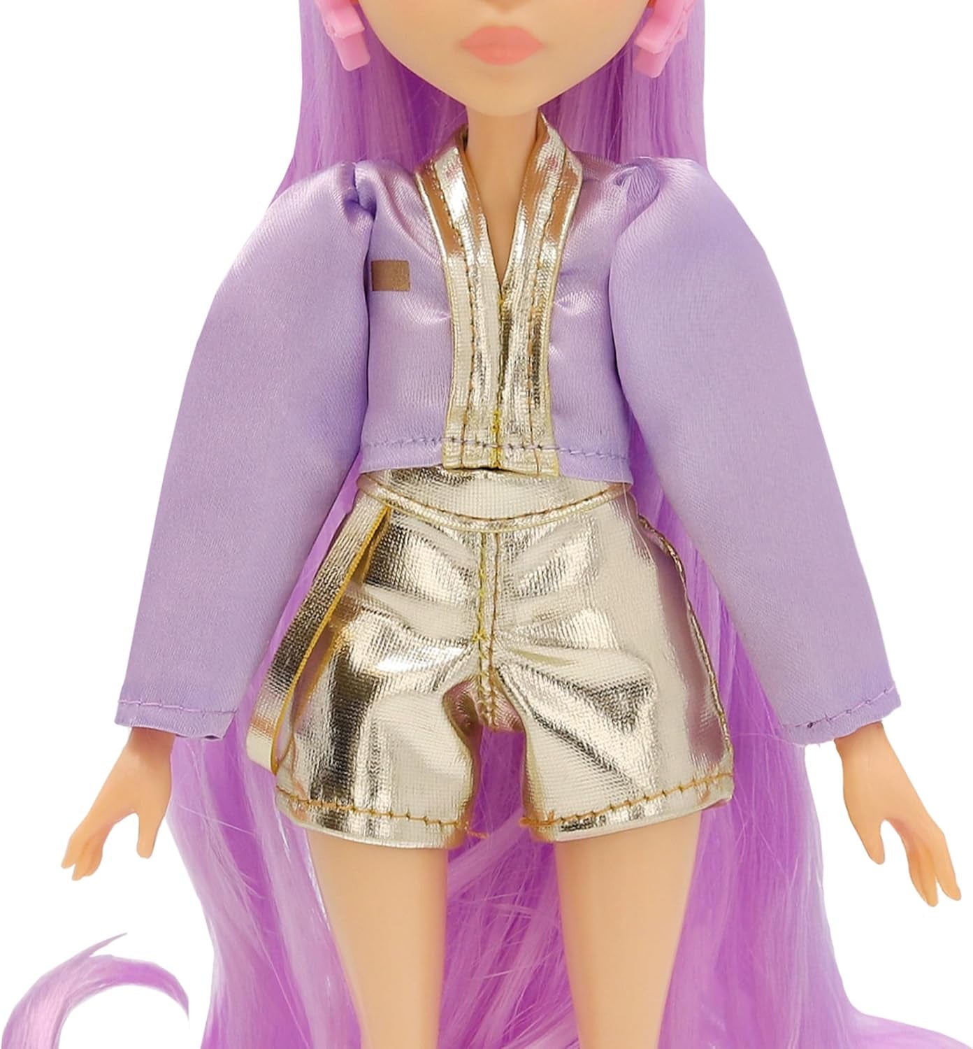 K-POP Idol Puppe Nari Modepuppen K-Pop Power-Idol-Stil, lavendelfarbenes Haar. 3 Accessoires zum Kreieren von Outfits Kinder ab 3 Jahren