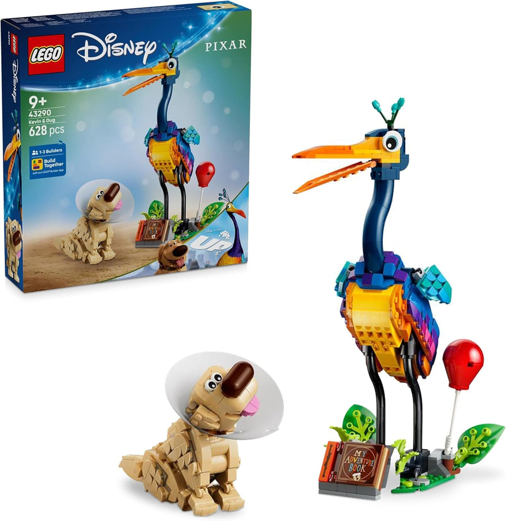 LEGO ǀ Disney and Pixar Kevin und Dug - Spielzeug Golden Retriever Hund & exotischer Vogel - DIY Deko fürs Kinderzimmer - Geburtstagsgeschenk für Mädchen ab 9 Jahren & Fans des Films Oben - 43290